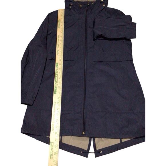 Cole Haan Women's Hooded Weather Resistant Jacket Coat Navy Indigo Size S/P - Picture 10 of 11